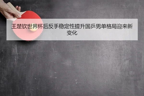 王楚钦世界杯后反手稳定性提升国乒男单格局迎来新变化
